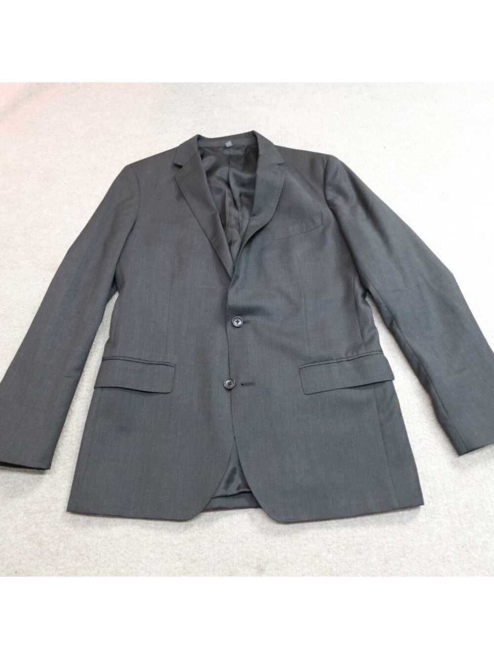 Bonobos Blazer 40R Gray Solid 2 Button Standard Fit Double Vent Marzotto